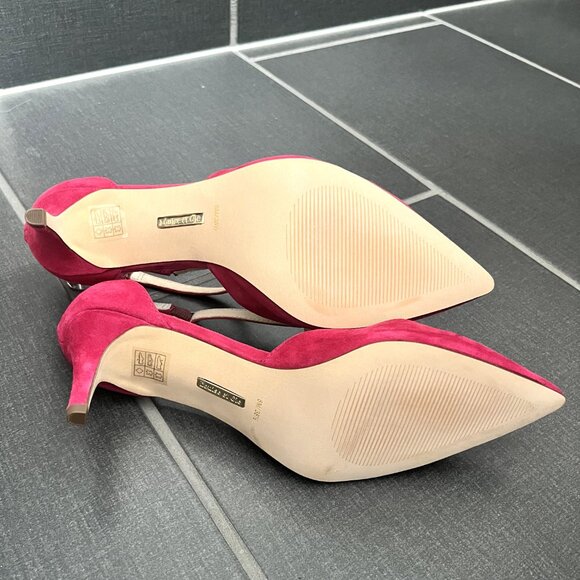 Louise et Cie suede leather strappy heels, fuchsia colour, size 38.5 NWOT - Picture 3 of 6